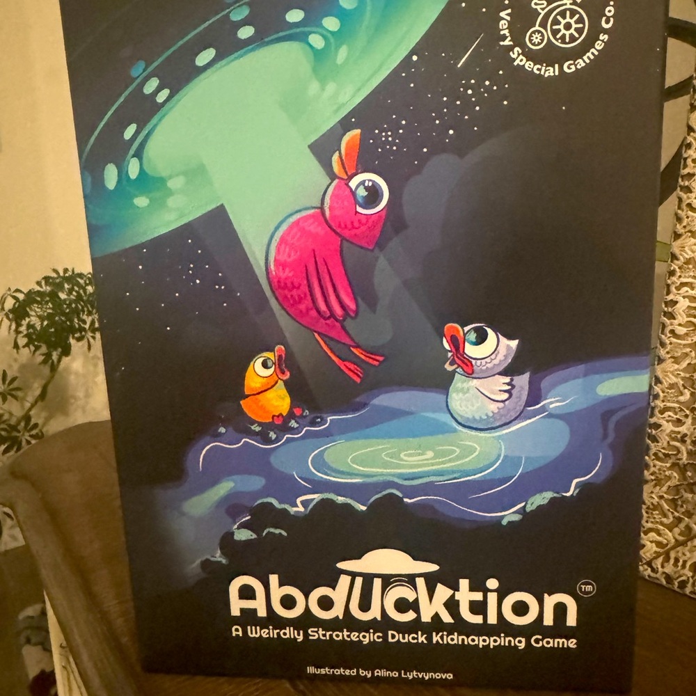 ABDUCKTION Game. New in box, never played. Strategic duck kidnapping! funny!